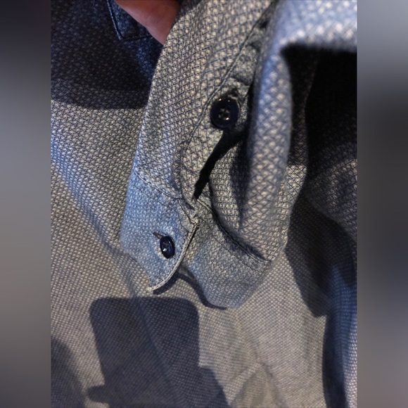 Armani Jeans TM Blue Men’s Authentic HalfButton Down Long Sleeve Shirt XL - Picture 7 of 14